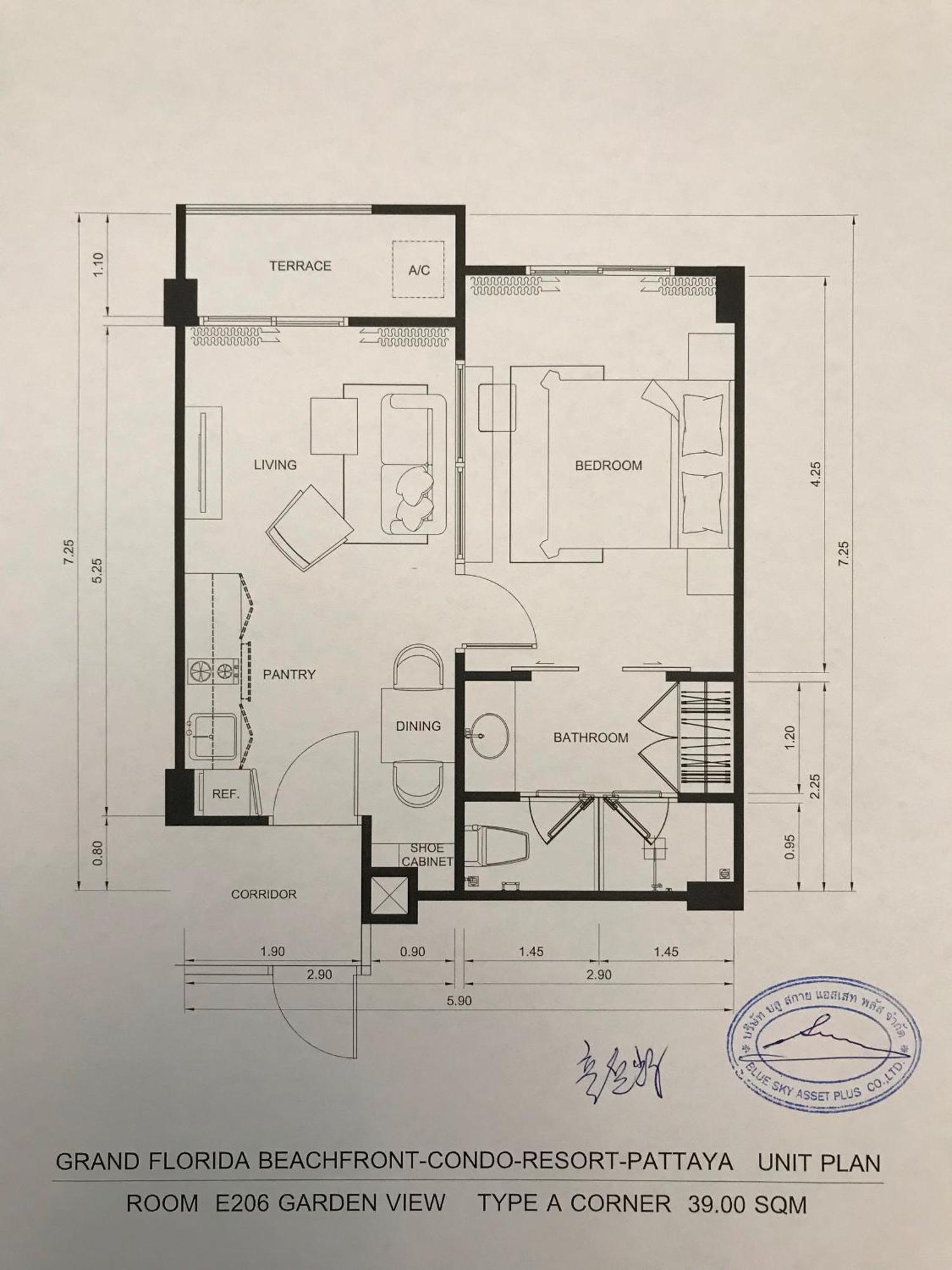 Grand Florida芭提雅带免费游泳池温泉桑拿浴和健身房瑜伽室私家海滩公寓e206 نا جومتين المظهر الخارجي الصورة